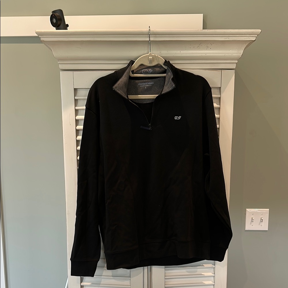 Black Quarter-Zip Pullover